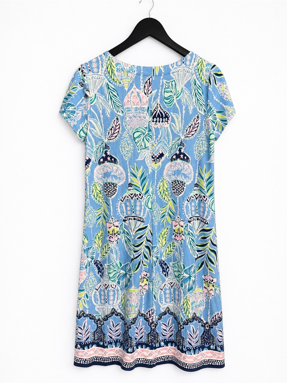 Lilly Pulitzer UPF 50+ Sophiletta Floral Dress-Blue Peri Lapis Lanterns - Picture 5 of 8